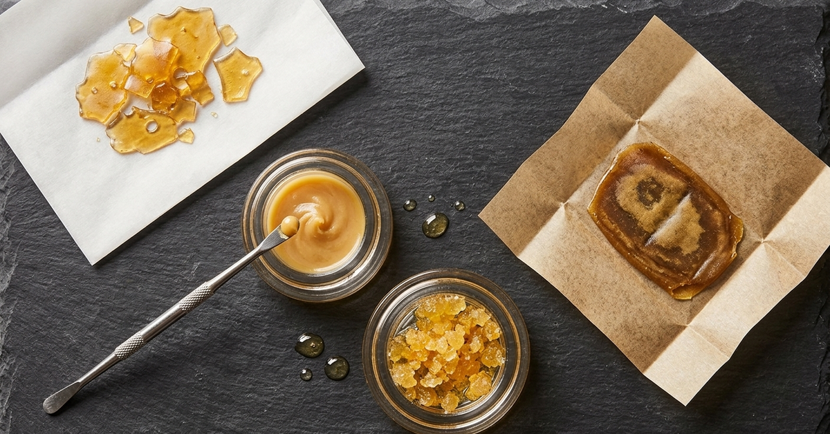 Types of Cannabis Concentrates: Wax, Shatter, Live Resin, and Rosin Explained