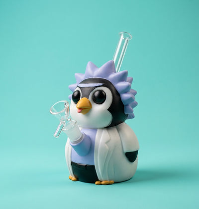 6.6" Penguin Mad Scientist Water Pipe | PVC