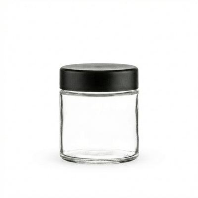 3oz Glass Jar with Black Child-Resistant Lid