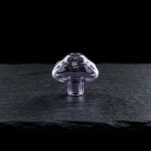 1.5" Mushroom Carb Cap on dark slate surface - Oil Slick Pad