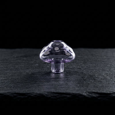 1.5" Mushroom Carb Cap on dark slate surface - Oil Slick Pad