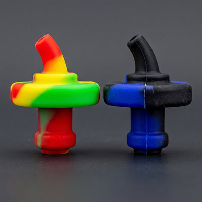 1.5" Silicone Carb Cap in Red/Yellow/Green and Blue/Black