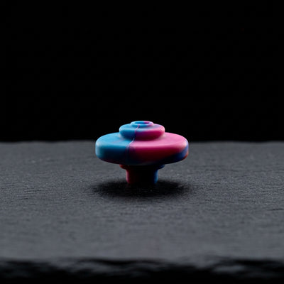 1.5" Silicone Carb Cap on dark slate surface - Oil Slick Pad