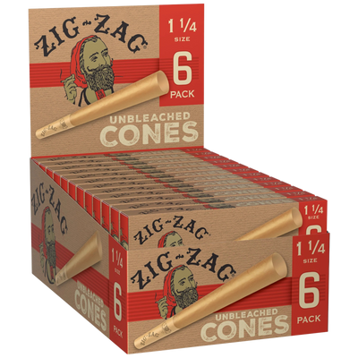Zig Zag 1 ¼ Size Unbleached Cones Carton