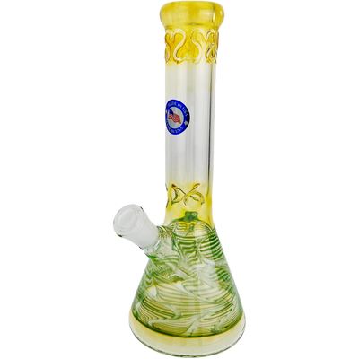 10" Wrap and Rake Fume Beaker - Made in USA (one off) - detail view