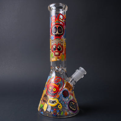 10" Assorted Monster Decal Beaker