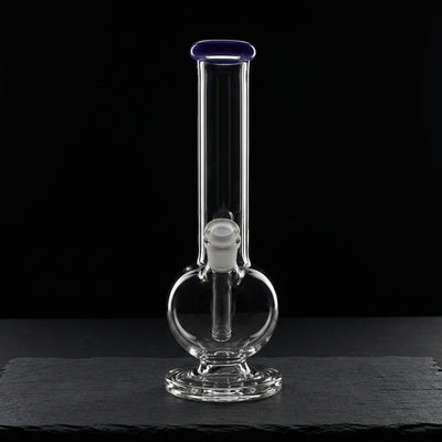 10" Color Lip Thick Foot Venetian Base Bong on dark slate surface - Oil Slick Pad