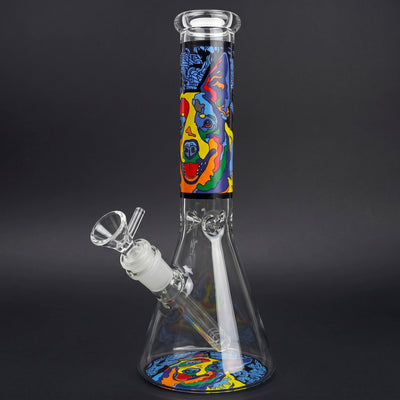10" Dog Stained Glass Decal Beaker