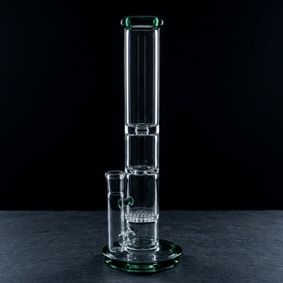 10" Encore Honeycomb to Turbine Bong on dark slate surface - Oil Slick Pad