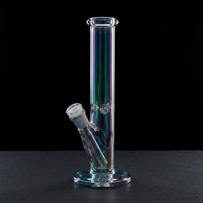10" Iridescent Straight on dark slate surface - Oil Slick Pad