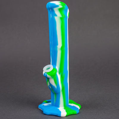 10" Silicone Suction Lighter Straight Bong