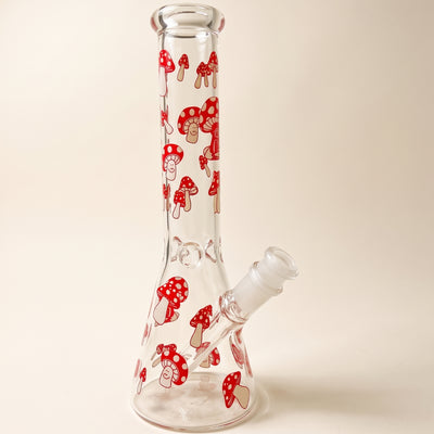 10" Single Color Mushroom Beaker, light background