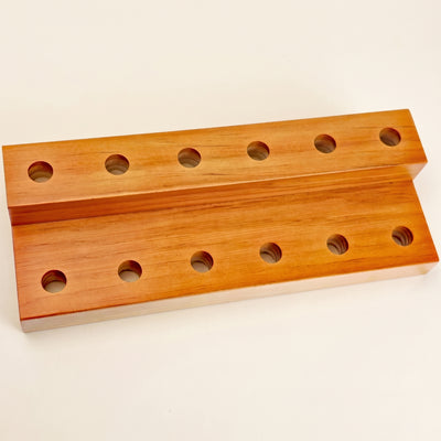10" Wood Banger & Flower Bowl Display Stand, light background