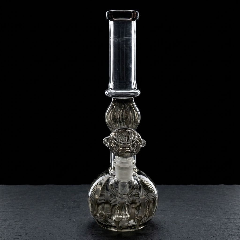 10" Wrap & Rake Bubble Beaker w/ Matching Flower Bowl