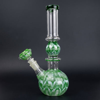10" Wrap & Rake Bubble Beaker w/ Matching Flower Bowl