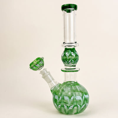 10" Wrap & Rake Bubble Beaker w/ Matching Flower Bowl, light background