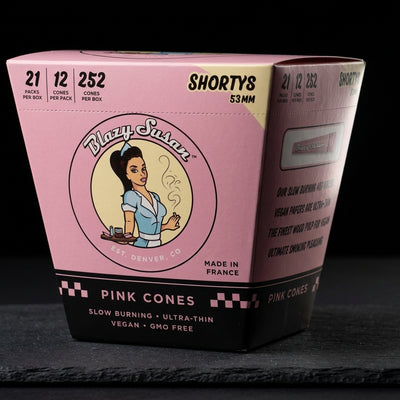 Blazy Susan Shorty 53mm Pink Pre Rolled Cones | Full Box — Oil Slick editorial product photo
