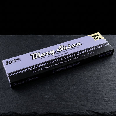 Blazy Susan Purple Paper Cones – 110mm King Size 20ct — Oil Slick editorial product photo