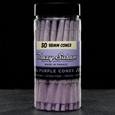 Blazy Susan Purple Cones – 50ct 98mm Cones — Oil Slick editorial product photo