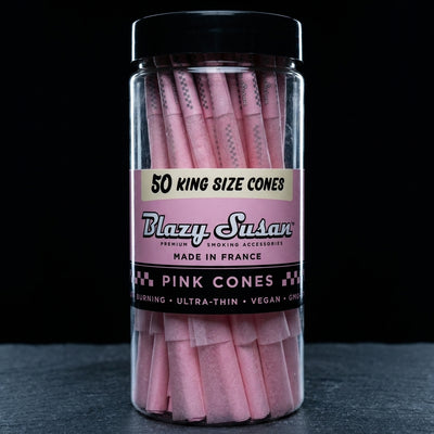 Blazy Susan Pink Paper Cones – King Size, 50ct Cones — Oil Slick editorial product photo