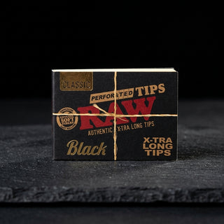 RAW Black Classic Extra Long Perforated Tips 36bx