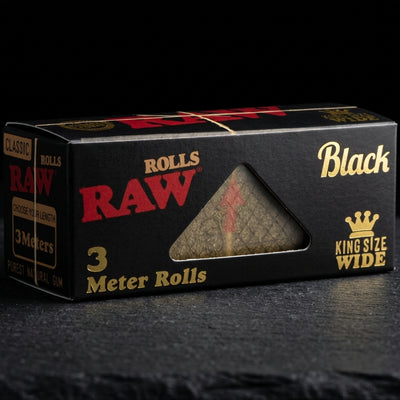 RAW Black Classic Rolls King Size Wide 12bx — Oil Slick editorial product photo
