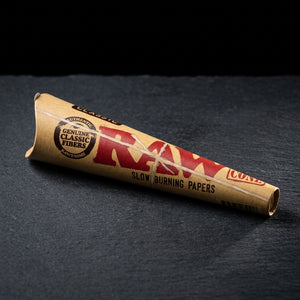 RAW Classic 3pk Pre-Roll King Size Cones 32bx — Oil Slick editorial product photo