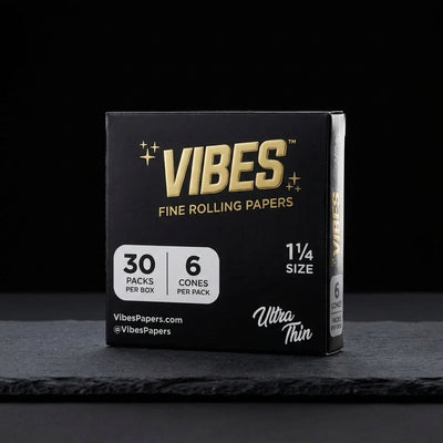 VIBES Ultra Thin Cones Box - 1.25" — Oil Slick editorial product photo