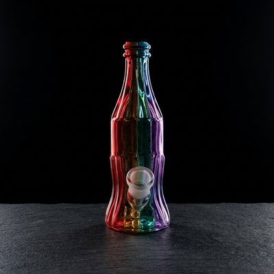 6" Colored Glass Soda Bottle Rig