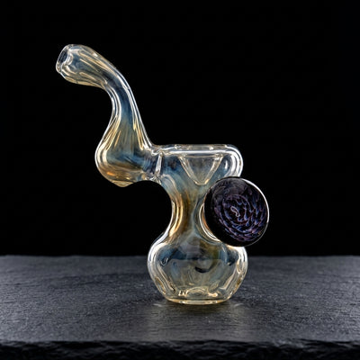 5.5" Element Silver Fume Sherlock Pipe w/ Marble Cab - Made in USA - main product photo