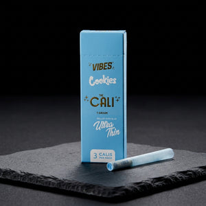 VIBES x Cookies - The Cali 1 Gram Ultra Thin - 3 / 8 Display Box - Blue — Oil Slick editorial product photo