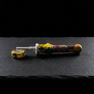 4.5" Silicone Decal Nectar Straw w/ Ceramic Tip - main product photo
