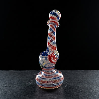 6" Color Swirl Glass Bubbler