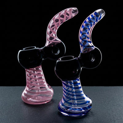 6" Two-Tone Donut Glass Bubbler