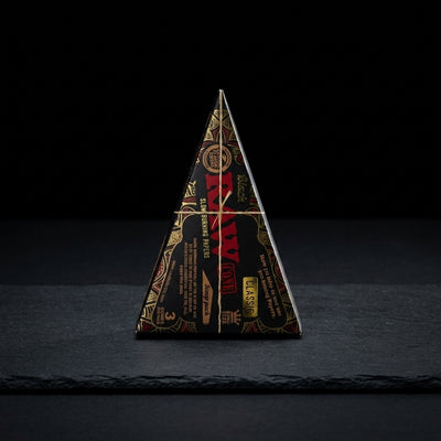 RAW Black King Size Triangle Scoop Cones 3pk 30bx — Oil Slick editorial product photo