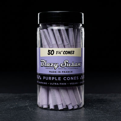 Blazy Susan Purple Paper Cones - 1 ¼ 50ct — Oil Slick editorial product photo