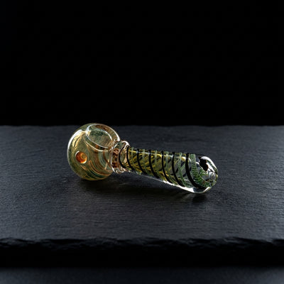 4" Fume Spiral Glass Hand Pipe - main product photo