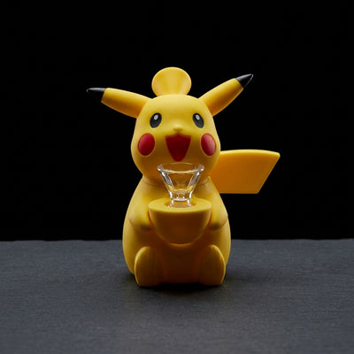 5.5" Silicone Pikachu w/ Glass Flower Bowl - main product photo