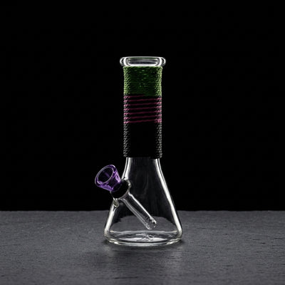6" Hemp Rope Soda Lime Glass w/ Carb Bongs - 6 Pack Display - main product photo