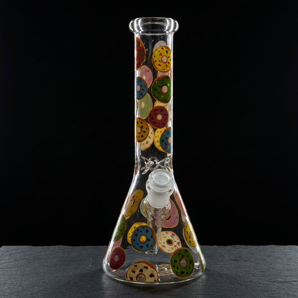 10" Donut Decal Beaker