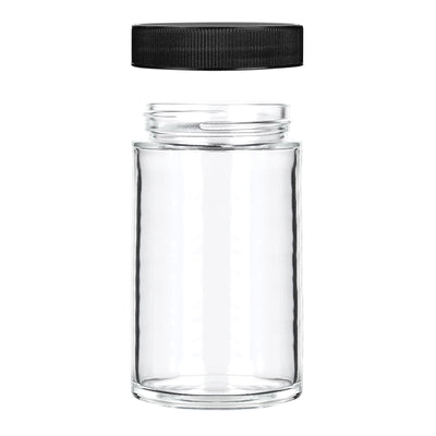 10oz Child-Resistant Glass Jars with Black Caps – 14 Grams (1/2 Ounce) Capacity, Airtight and Durable, 36-Pack – Ideal for Cannabis, Food, Display, and Craft Storage