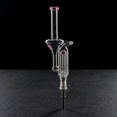 11″ RBR GLASS NECTAR COLLECTOR on dark slate surface - Oil Slick Pad