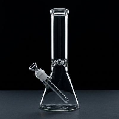 12" Encore Clear Beaker on dark slate surface - Oil Slick Pad