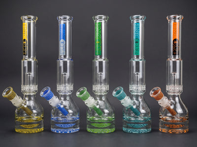 12" Encore Henny Unbreakable Perc Pounder in Yellow, Blue, Green, Teal and Orange