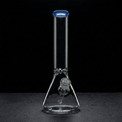 13.5" Color Lip 7MM Thick Beaker on dark slate surface - Oil Slick Pad