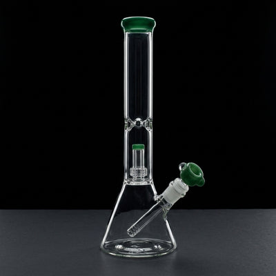 14" Encore Showerhead Beaker on dark slate surface - Oil Slick Pad