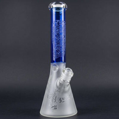 14" Half Color Assorted Etched Beaker