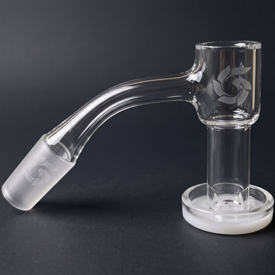 14mm Male 45° Glass House Opaque Base Terp Vacuum Banger