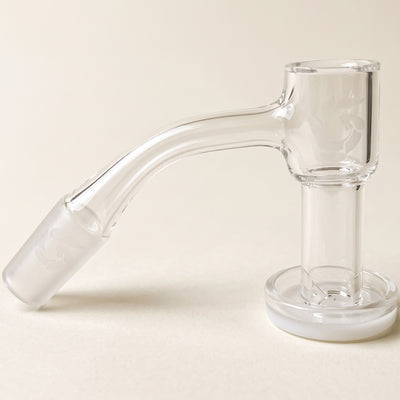 14mm Male 45° Glass House Opaque Base Terp Vacuum Banger, light background