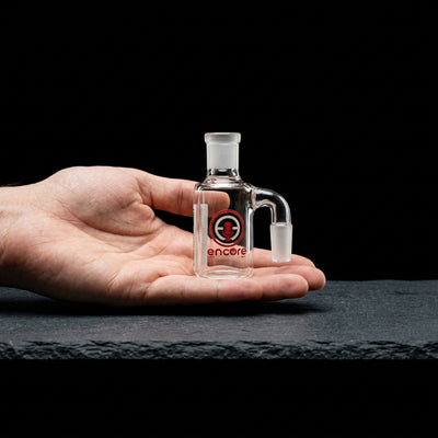 14 M 90° Encore 38mm Dry Ash Catcher on dark slate surface - Oil Slick Pad